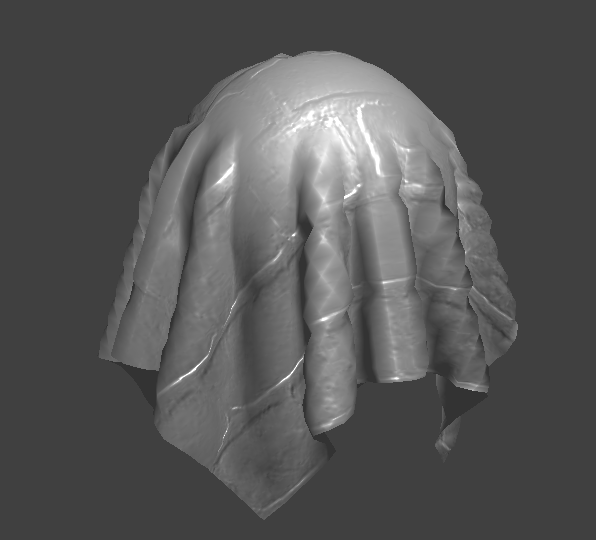 Displacement mapping cloth