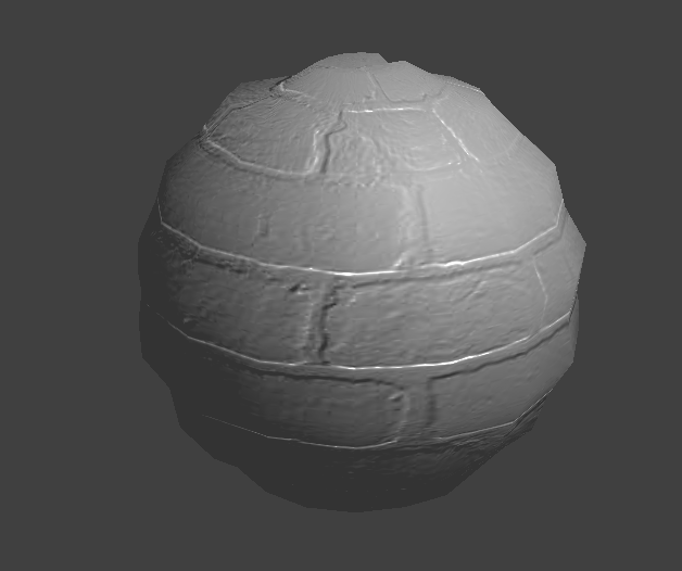 Displacement mapping sphere